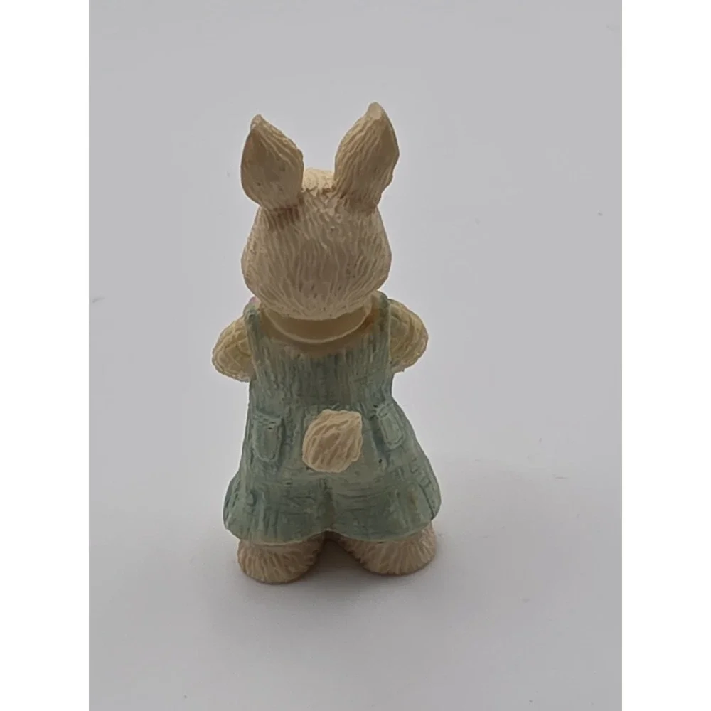 3 Vintage Easter Village Mom Son And Daughter Bunnies
